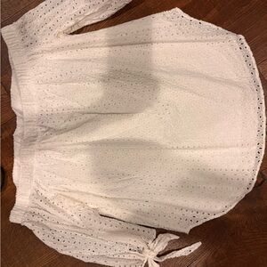 White Eyelet Top